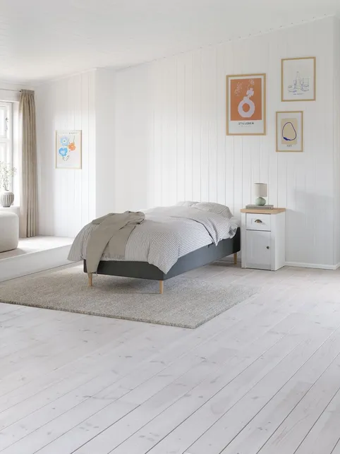 Boxmadras 90x200cm HORSLA + VOLA grå-40 Fast