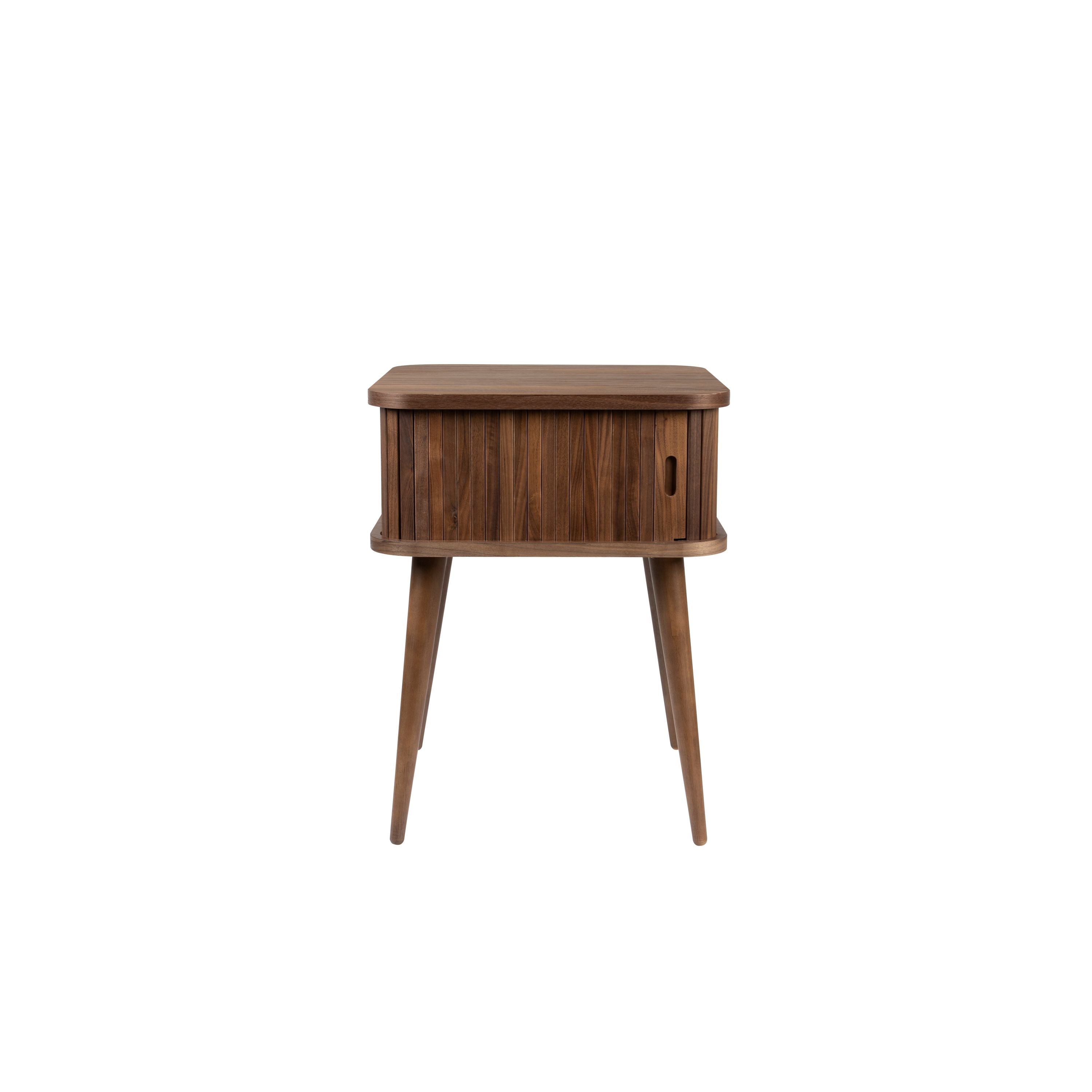 Zuiver Barbier Bijzettafel/ Nachtkastje Hout Walnoot - Bruin