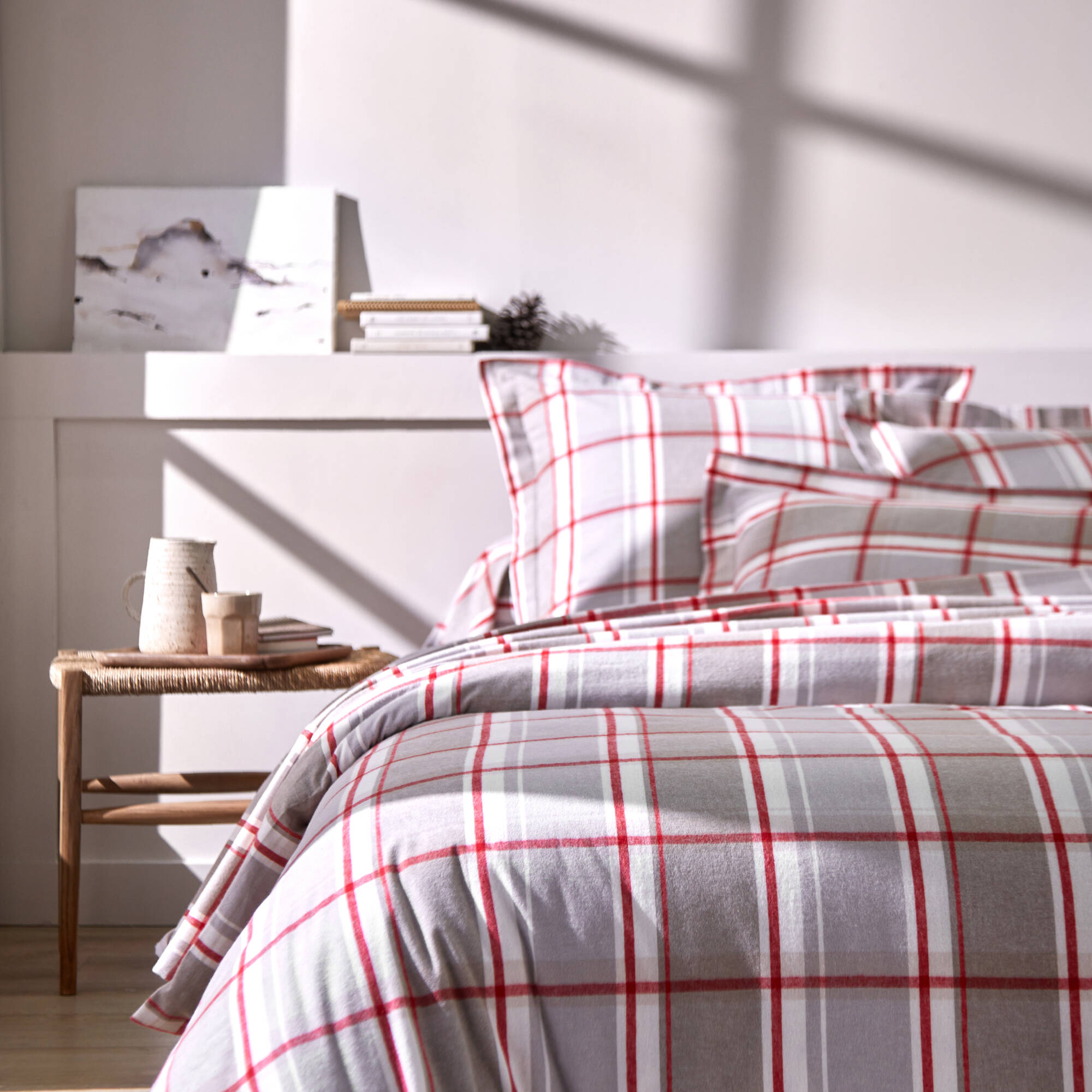 Linge de lit Scott flanelle tissé teint