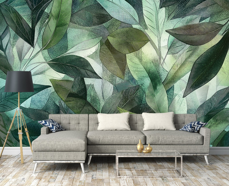 Fototapeta Liście Natura Dżungla Sypialnia Salon Tapeta Flizelina 250X175