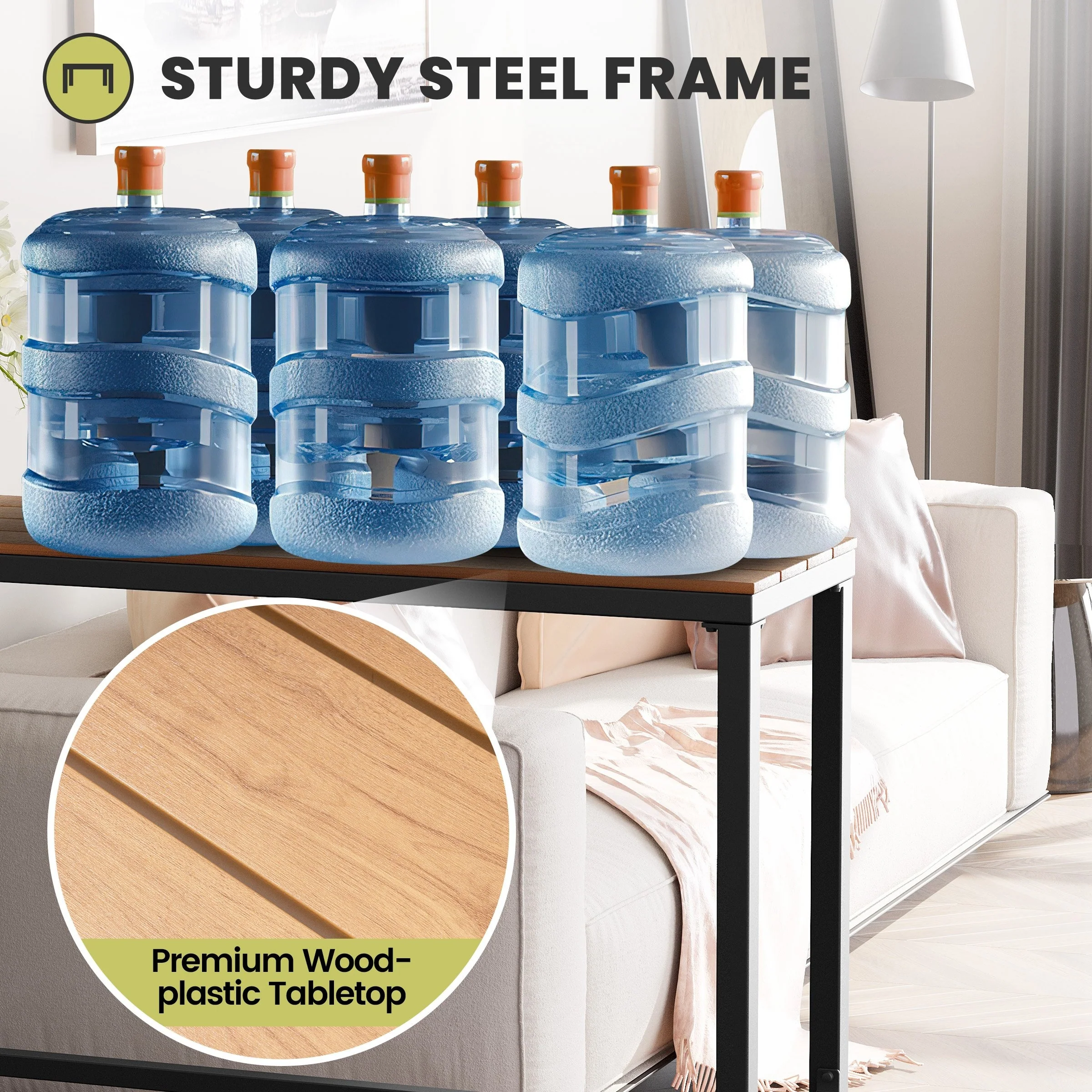 Crestlive Products Patio Outdoor Bar Table Rectangle Pub Table - See Picture