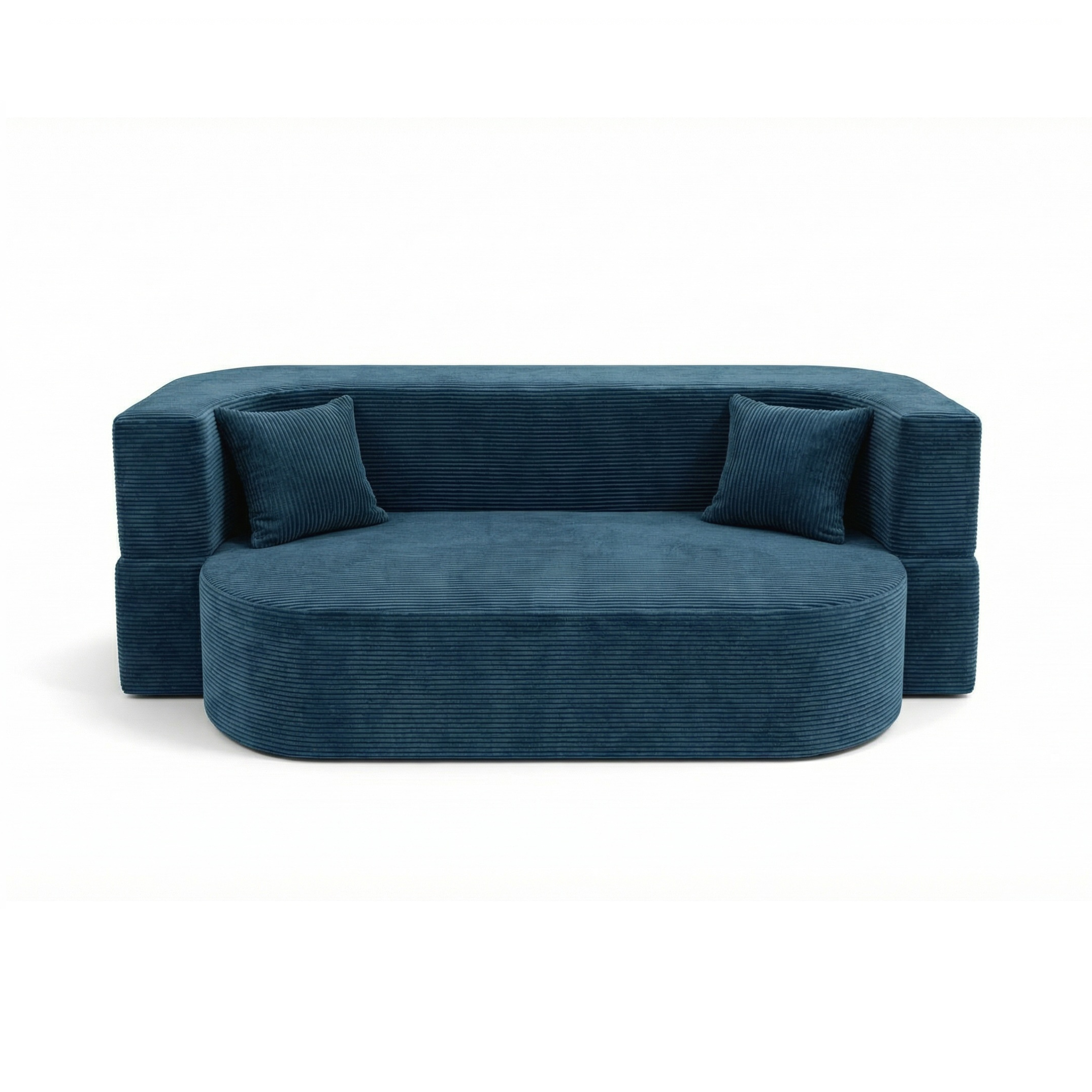 Sofa piankowa Ova z funkcją spania granatowy sztruks