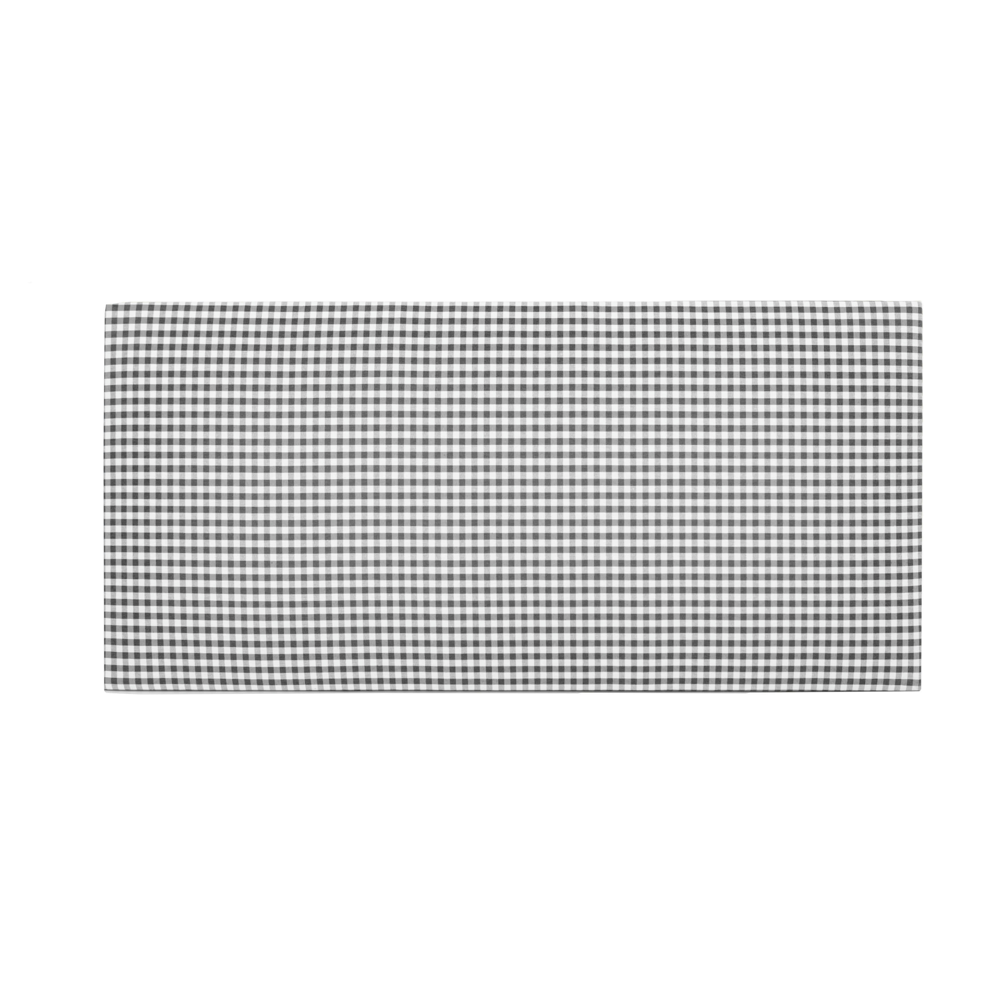 MARINA - Tête de lit enfants tapissée en vichy noir 110x52cm