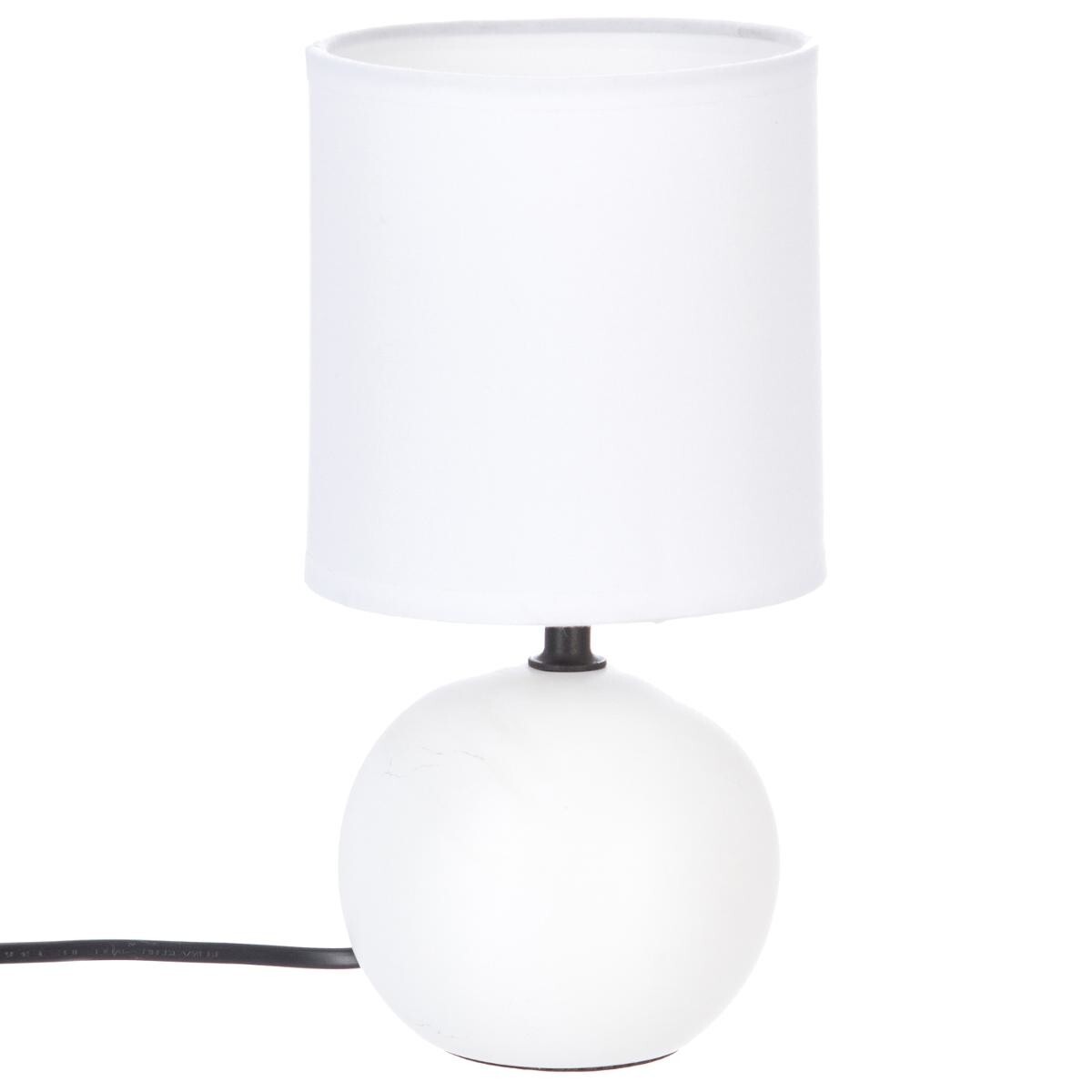 Ceramic lamp "Tim&eacute;o" Matte white, H.25 cm