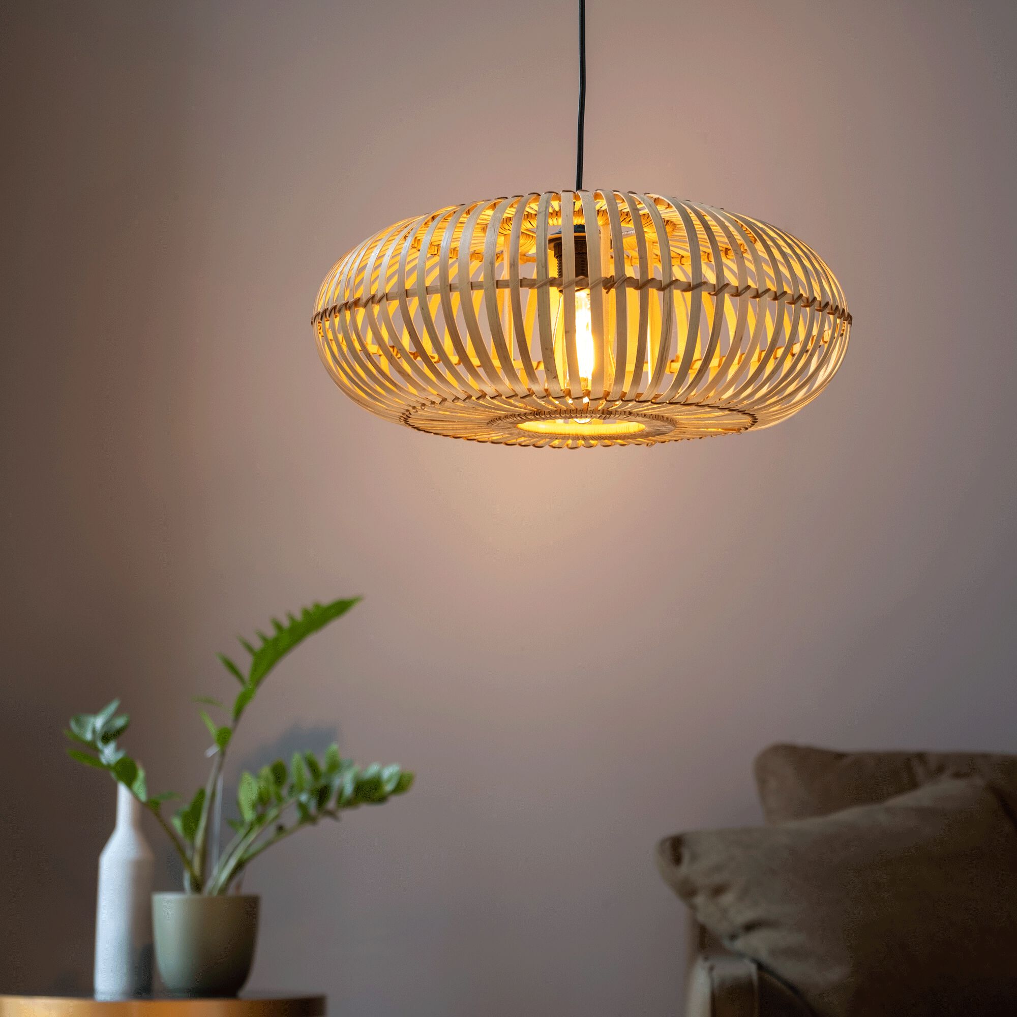 ELEANA - Suspension non-électrifiée en bambou - D45cm