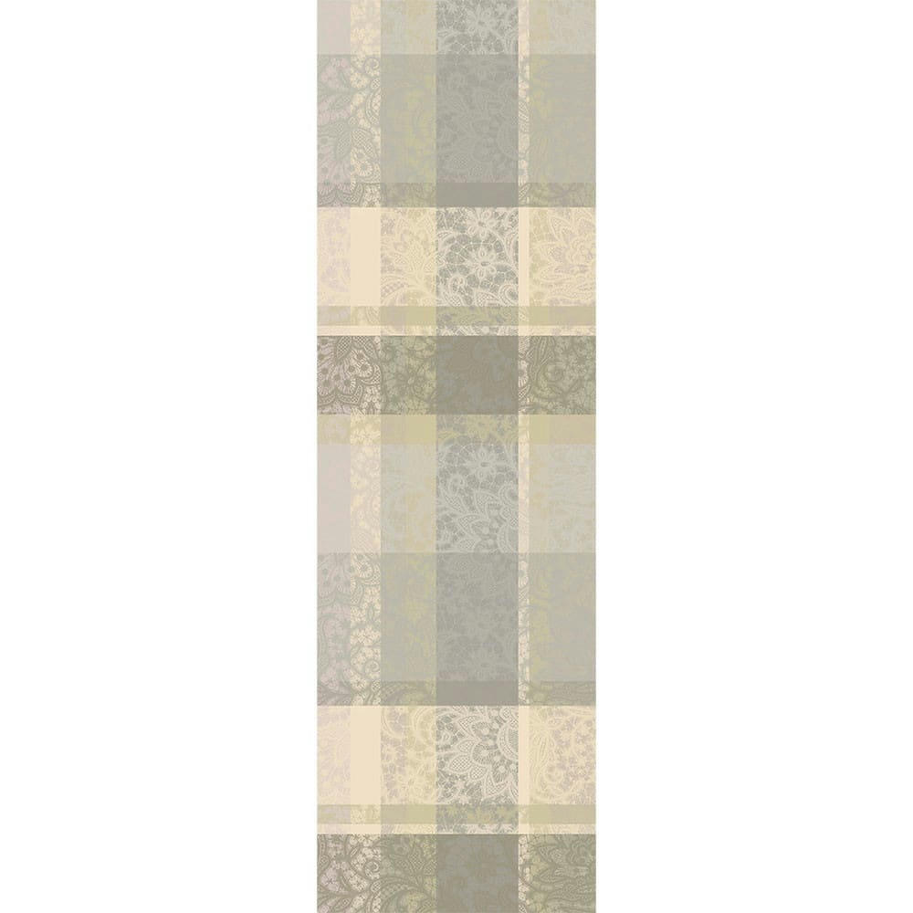 MILLE DENTELLES NATUREL - Chemin de table  pur coton beige 55X180