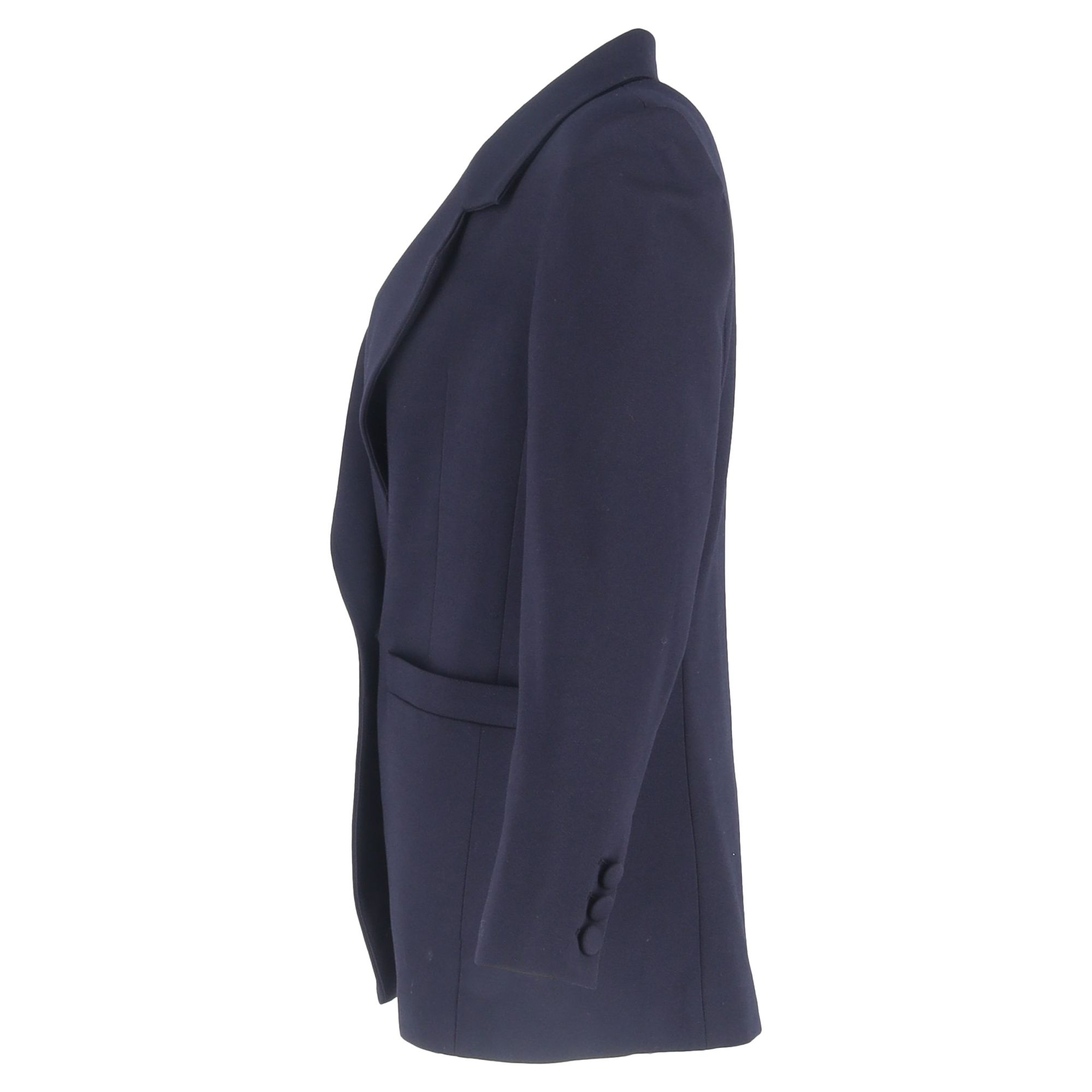 Anine Bing Preloved Double-Breasted Blazer Navy Blue Polyester