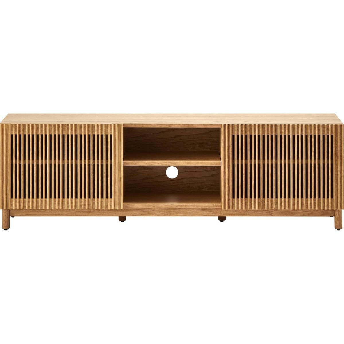 UMEA - Meuble TV 2 portes en bois 160 cm