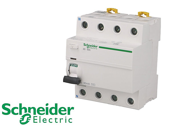 Interrupteur différentiel modulaire tétrapolaire Schneider Acti9 iID 40A / 300mA type AC