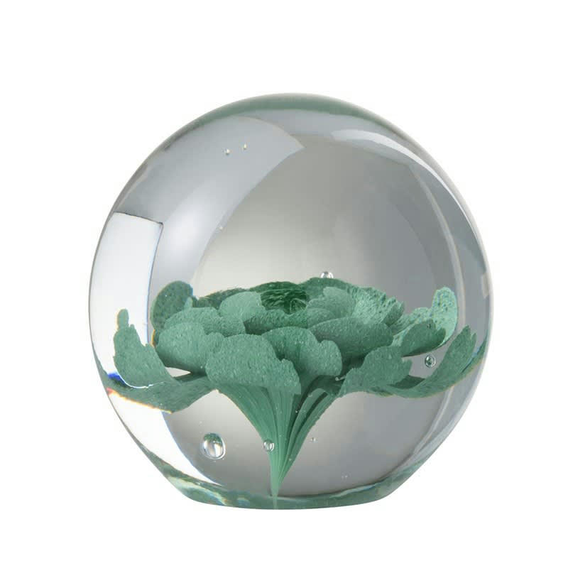 - Presse-papiers en verre vert menthe 8x8x8 cm