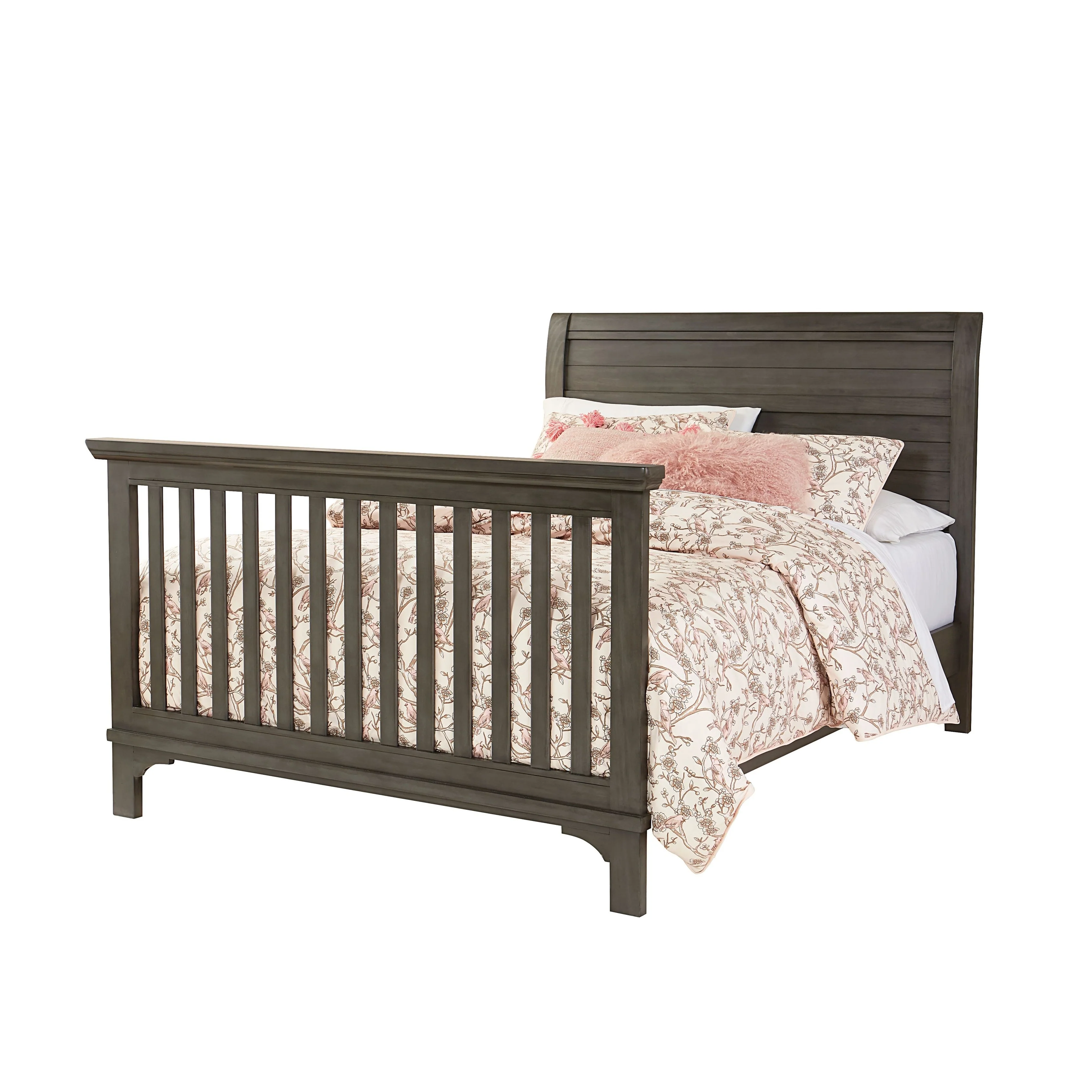 Taylor 57 Wide Farmhouse Convertible Crib, Dusk Gray