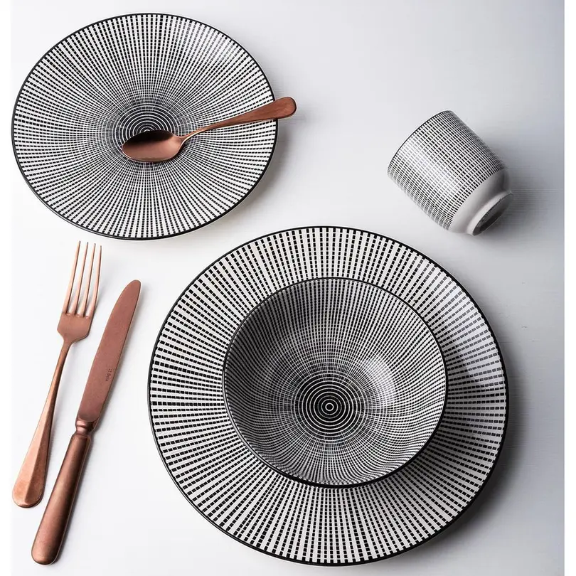 Geschirrset 24-teilig Elements Asia Fire