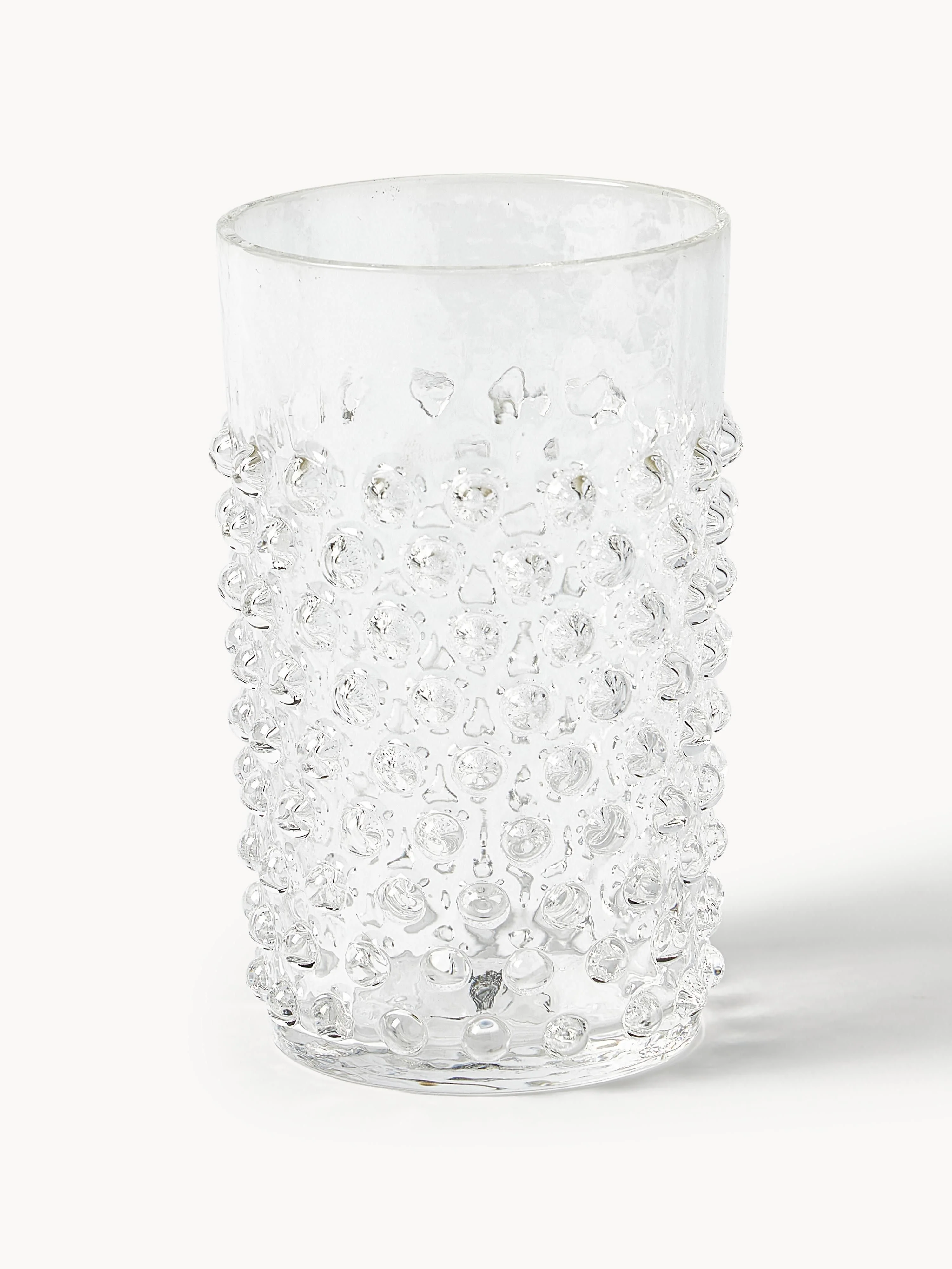 Mundgeblasene Trinkgläser Hobnail, 6er-Set