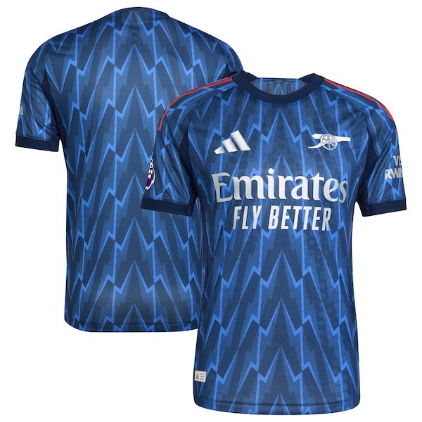 Arsenal adidas 2025/26 Away Authentic Jersey with Patch - Blue/Red
