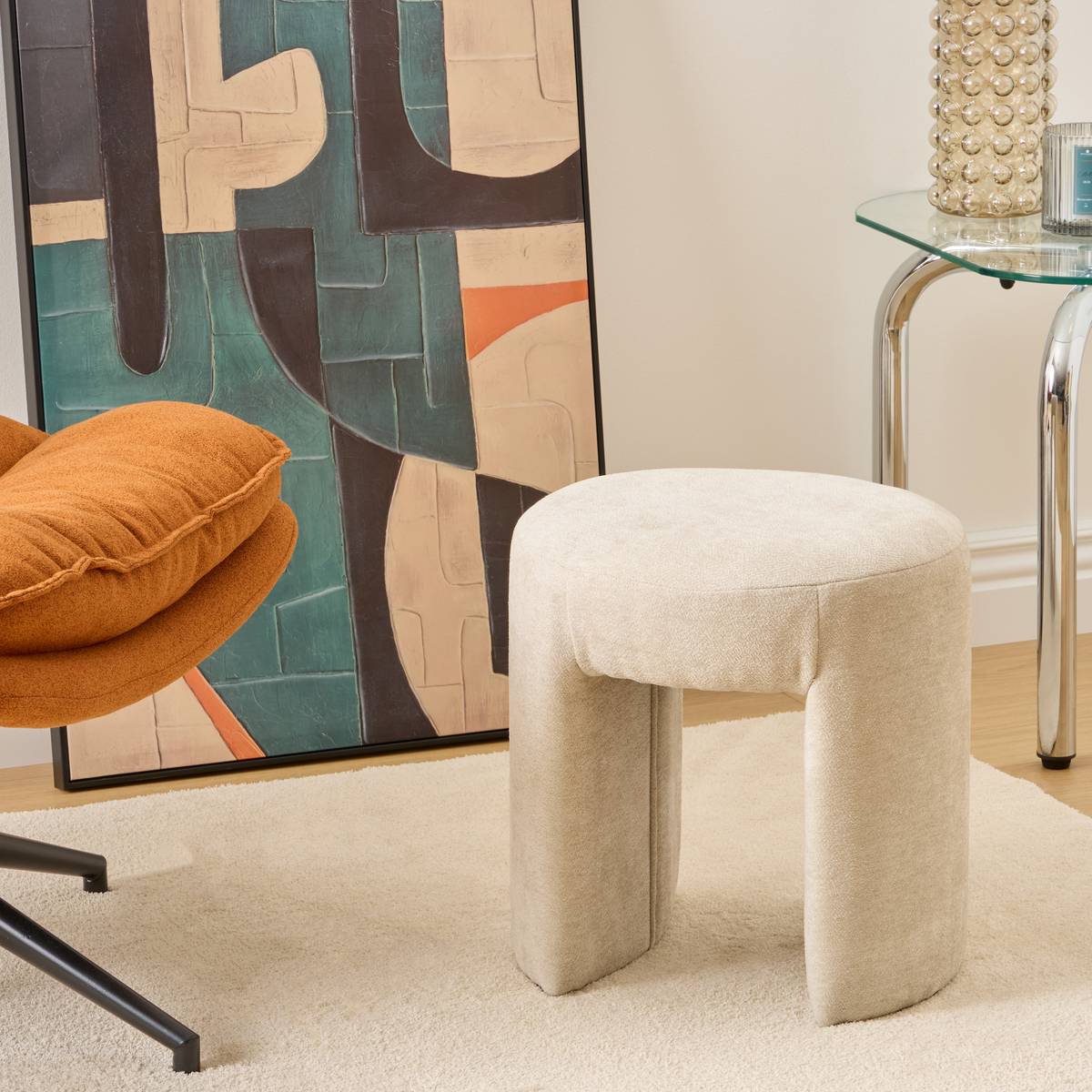 Pouf "Jin" Beige