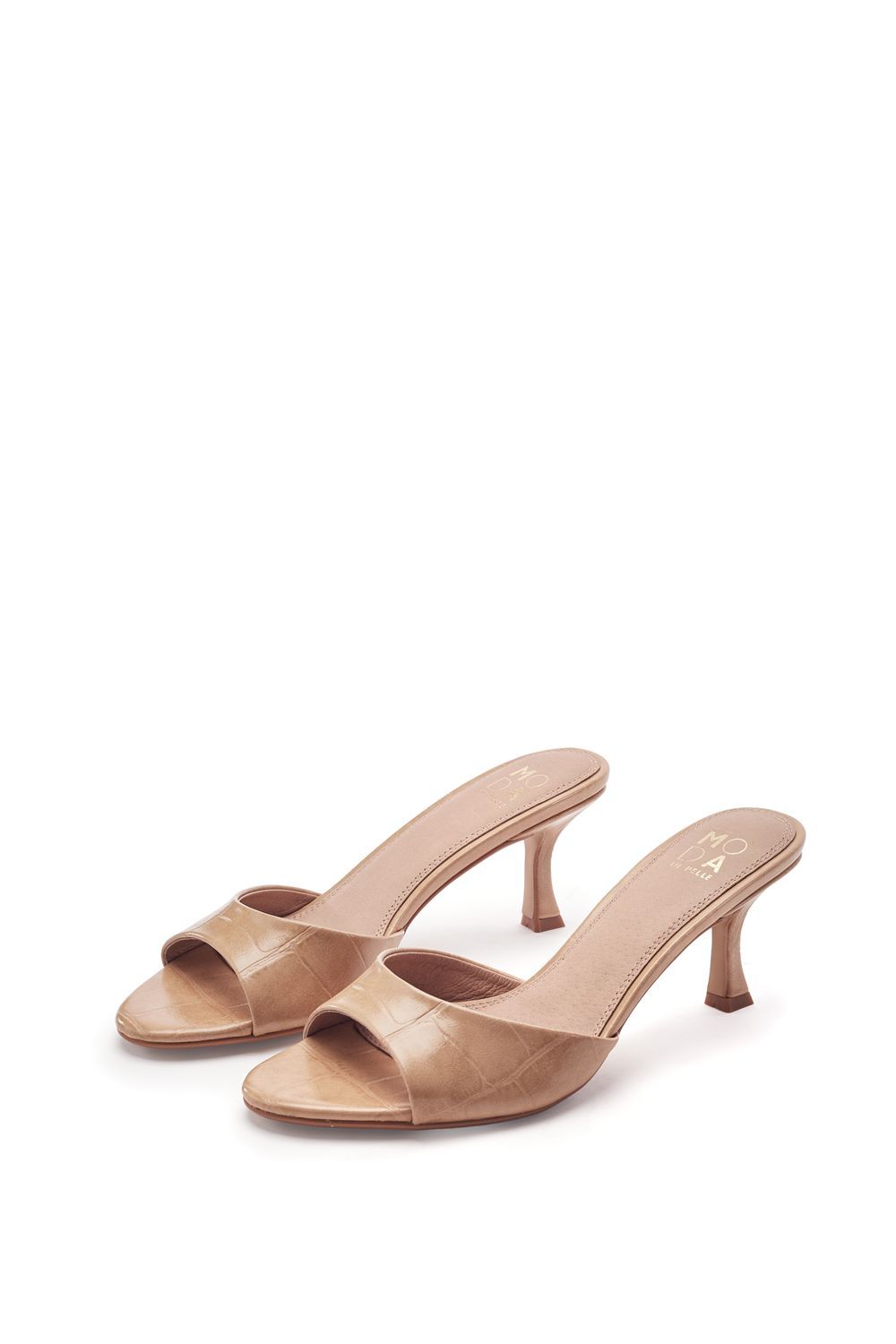 Moda In Pelle Minka' Mocc Croc Heeled Sandals
