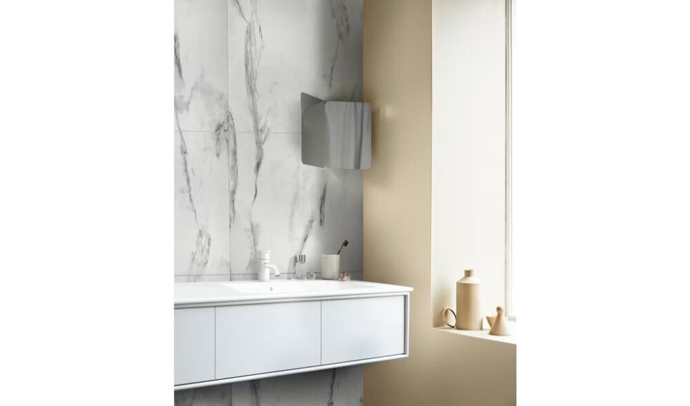 VEGGPANEL BERRYALLOC WALL&WATER HVIT MARMOR 60X120 CM