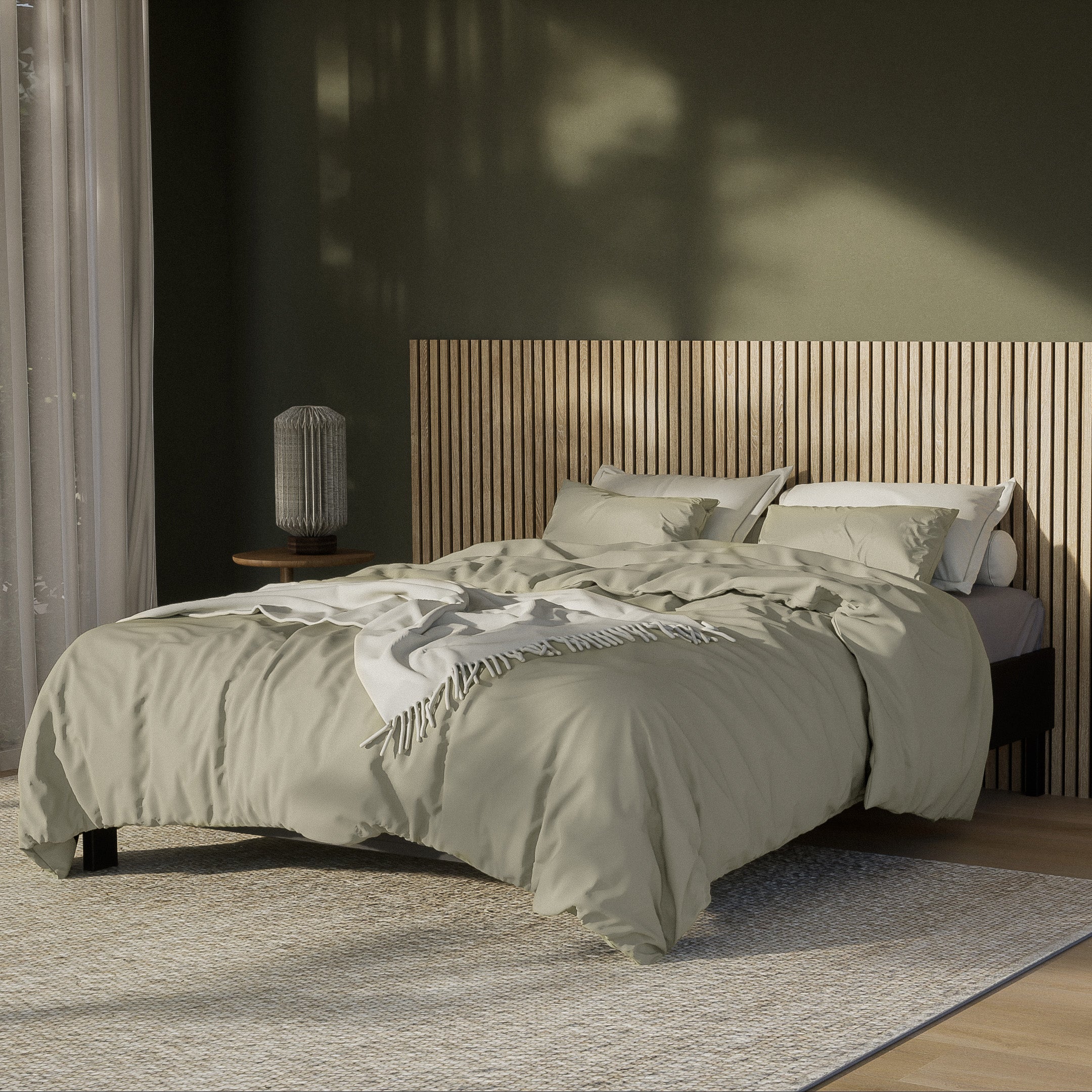by fonQ Fresh Dekbedovertrek 240 x 200/220 cm - Sage Green