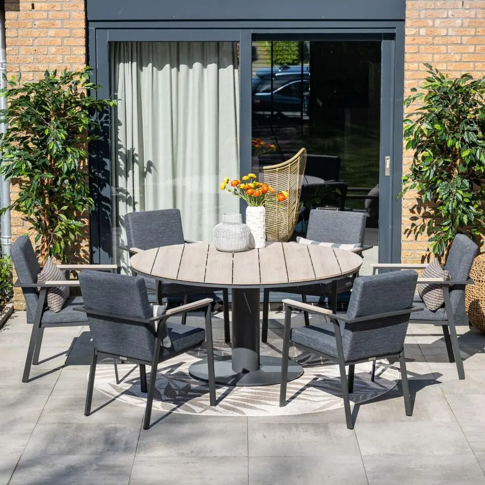 Garden Impressions Leona tuintafel &Oslash;150 cm - donker grijs