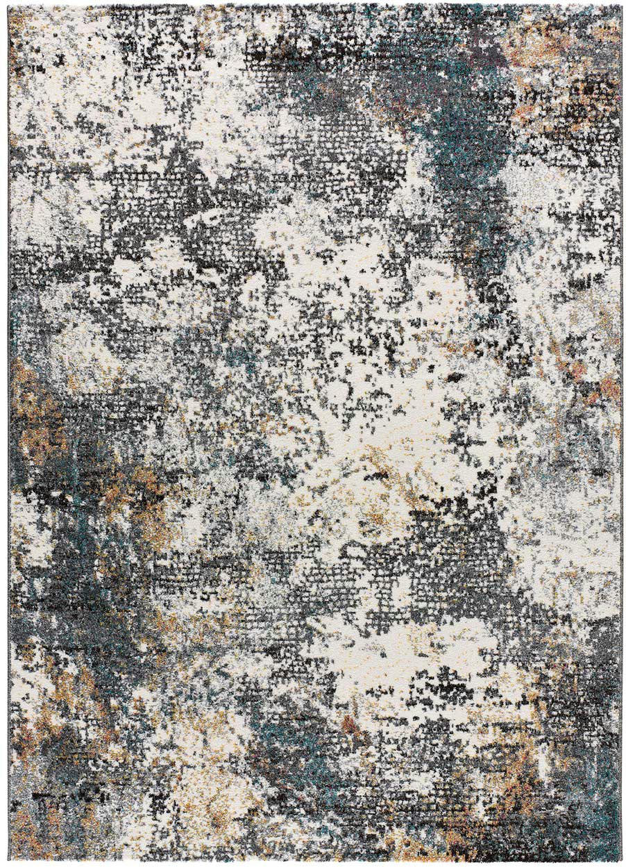 SHEKI - Tapis design abstrait gris, 080X150 cm