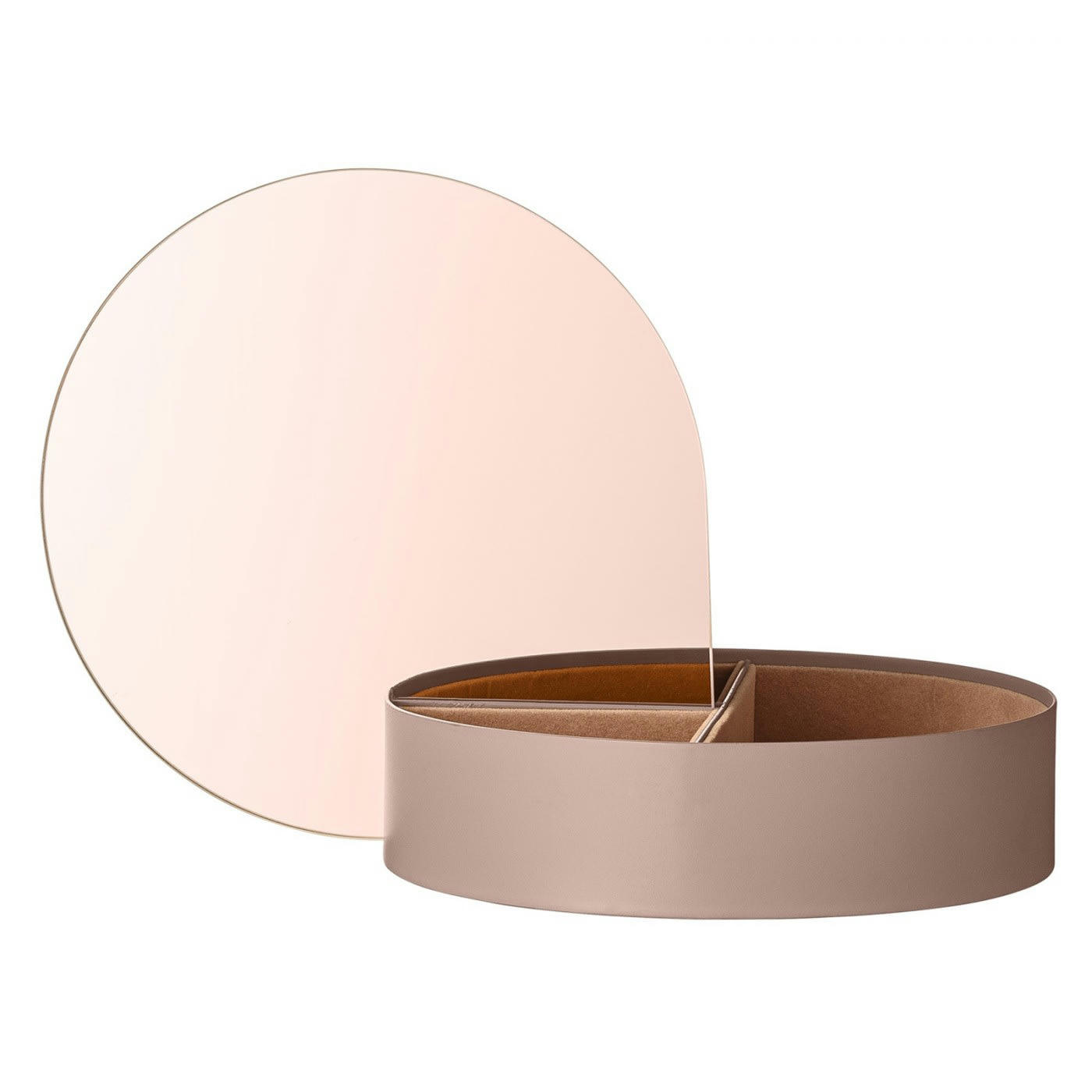 GUTTA - Boîte à bijoux et miroir D18cm