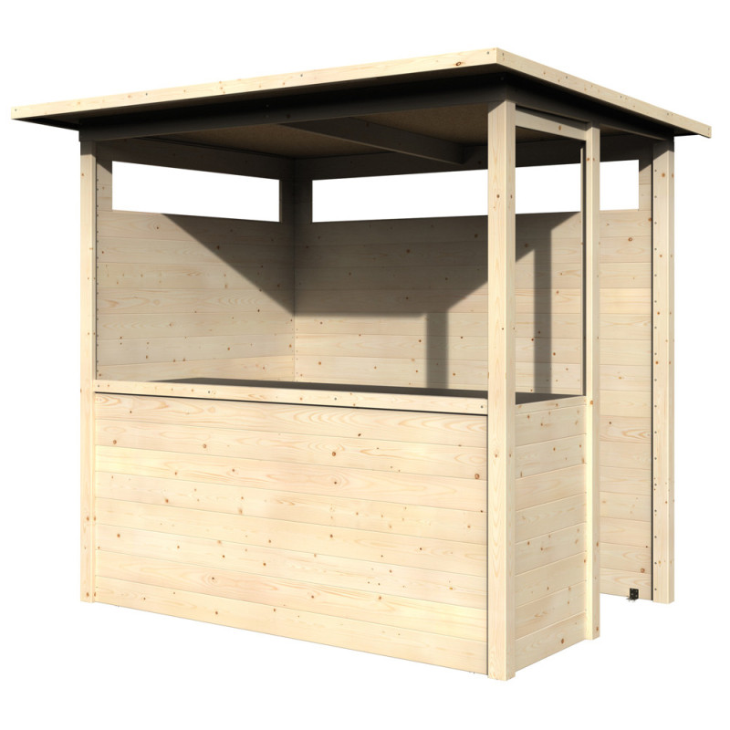 Abri cuisine d'extérieur Safran en bois 19 mm 2,3 x 1,82 m DÉCOR ET JARDIN