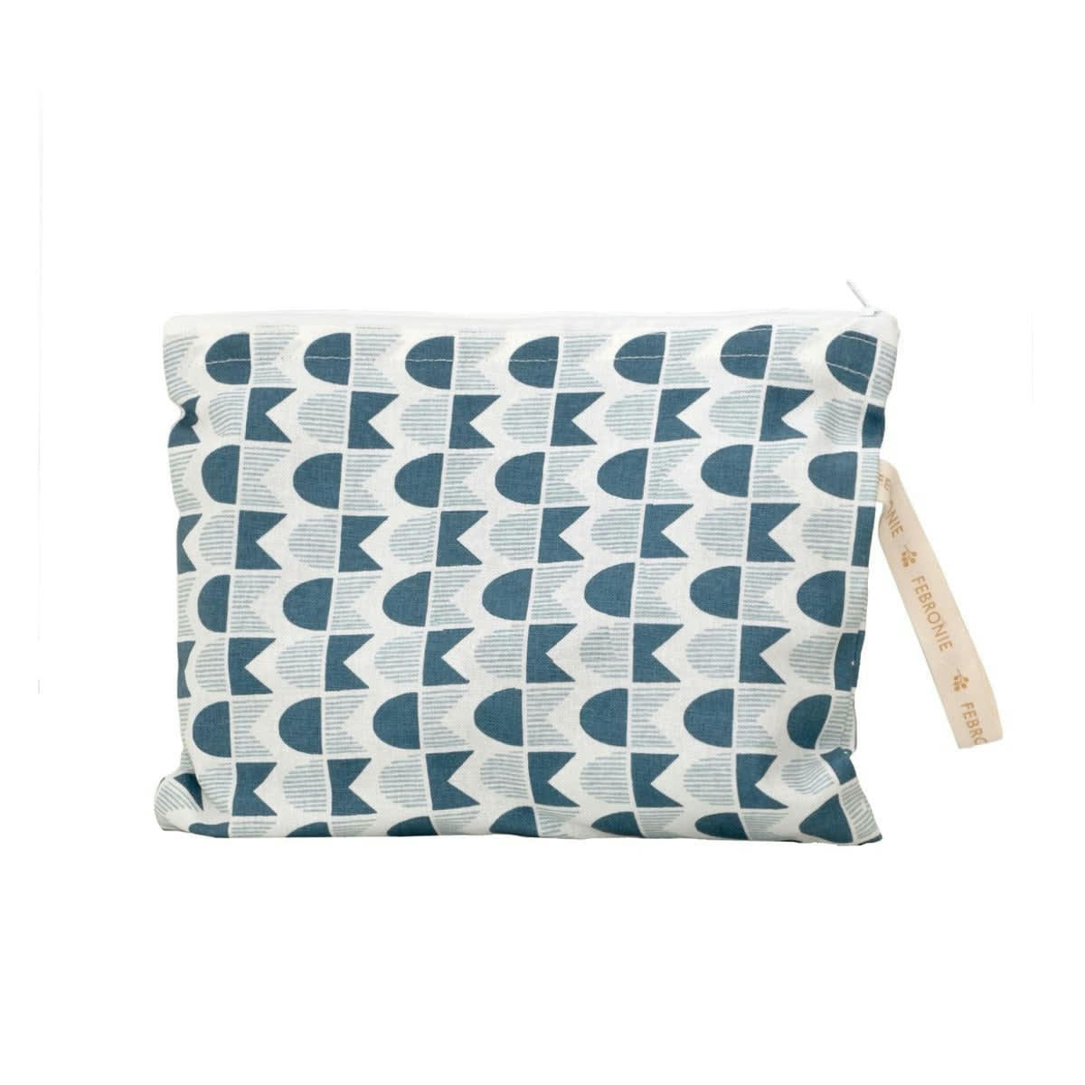 SKANDI - Pochette de plage coton  22x27 bleu paon