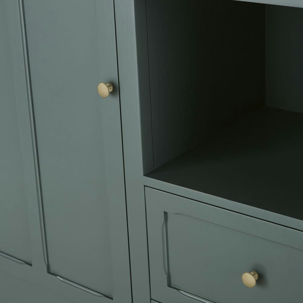 Chamarel - Armoire asymétrique 1 porte 3 tiroirs verte