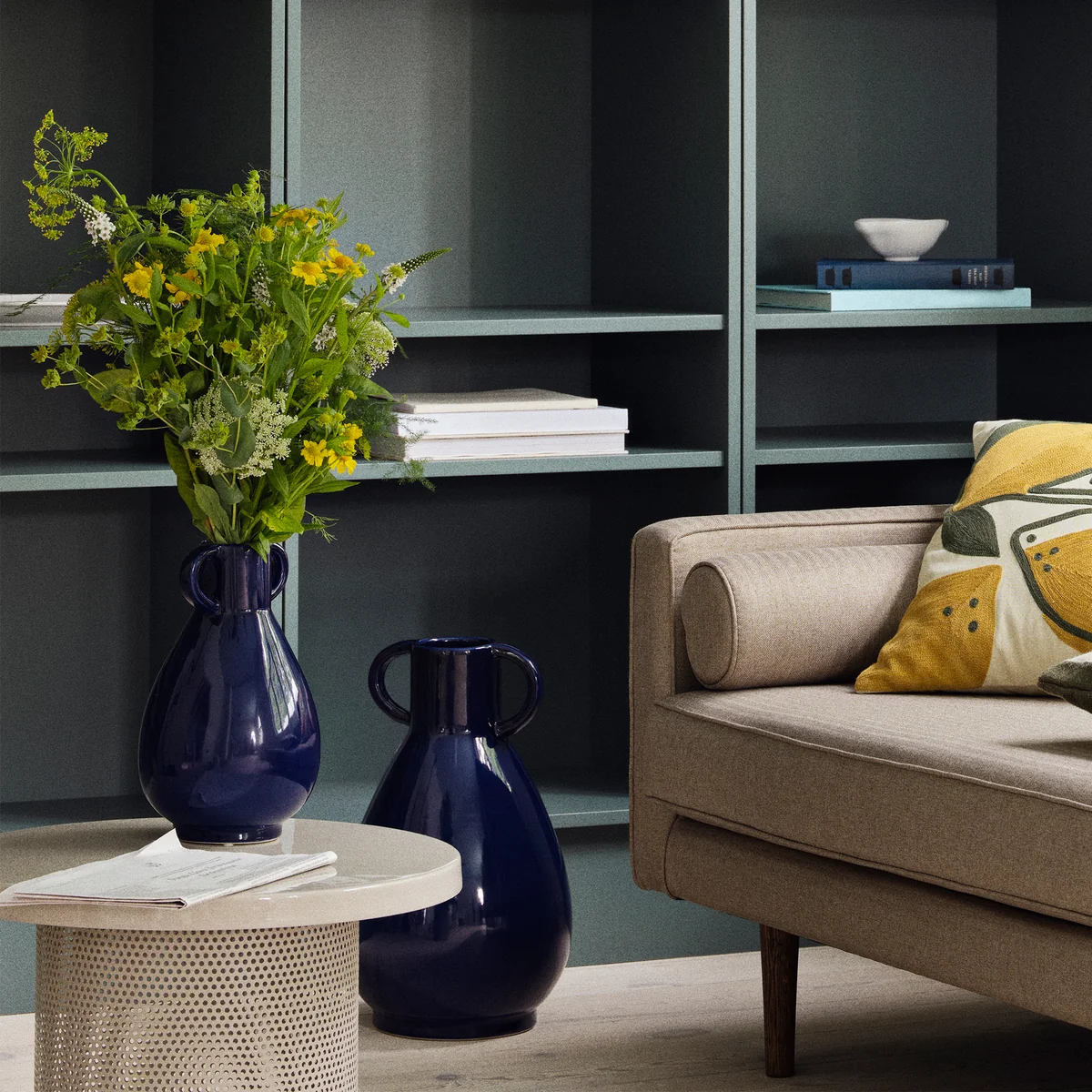 Broste Copenhagen - Simi Vase, H 44,5 cm, deep cobalt blue