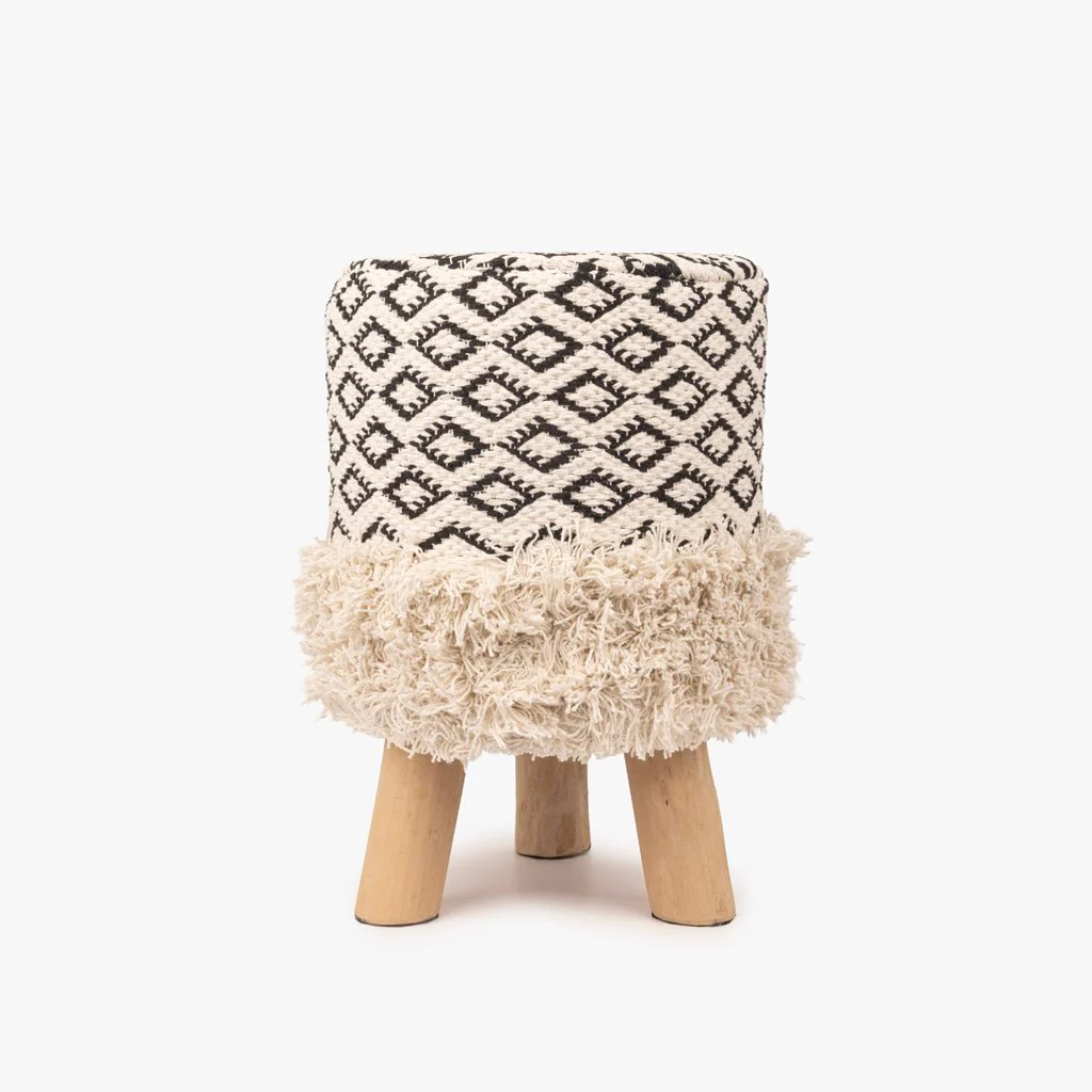 Banco Algodão Padrão Preto e Branco LIZA