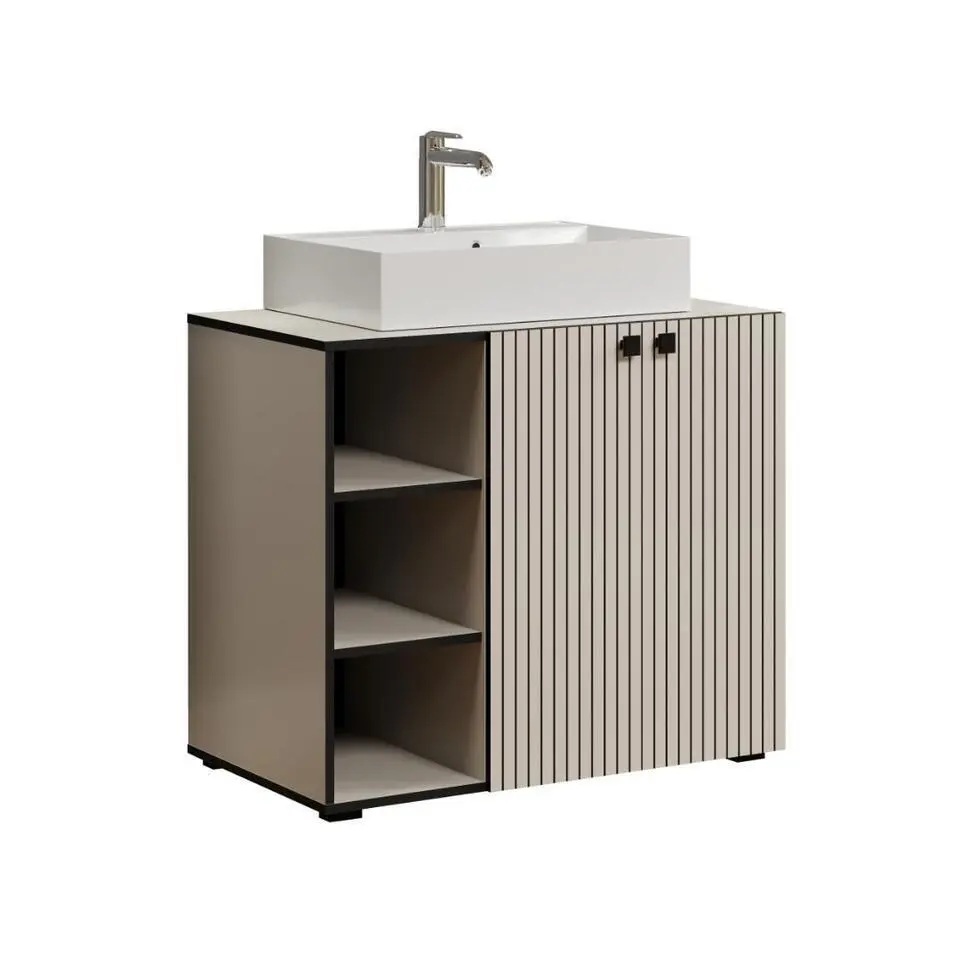 Hioshop PureBliss waskast met wastafel kashmir