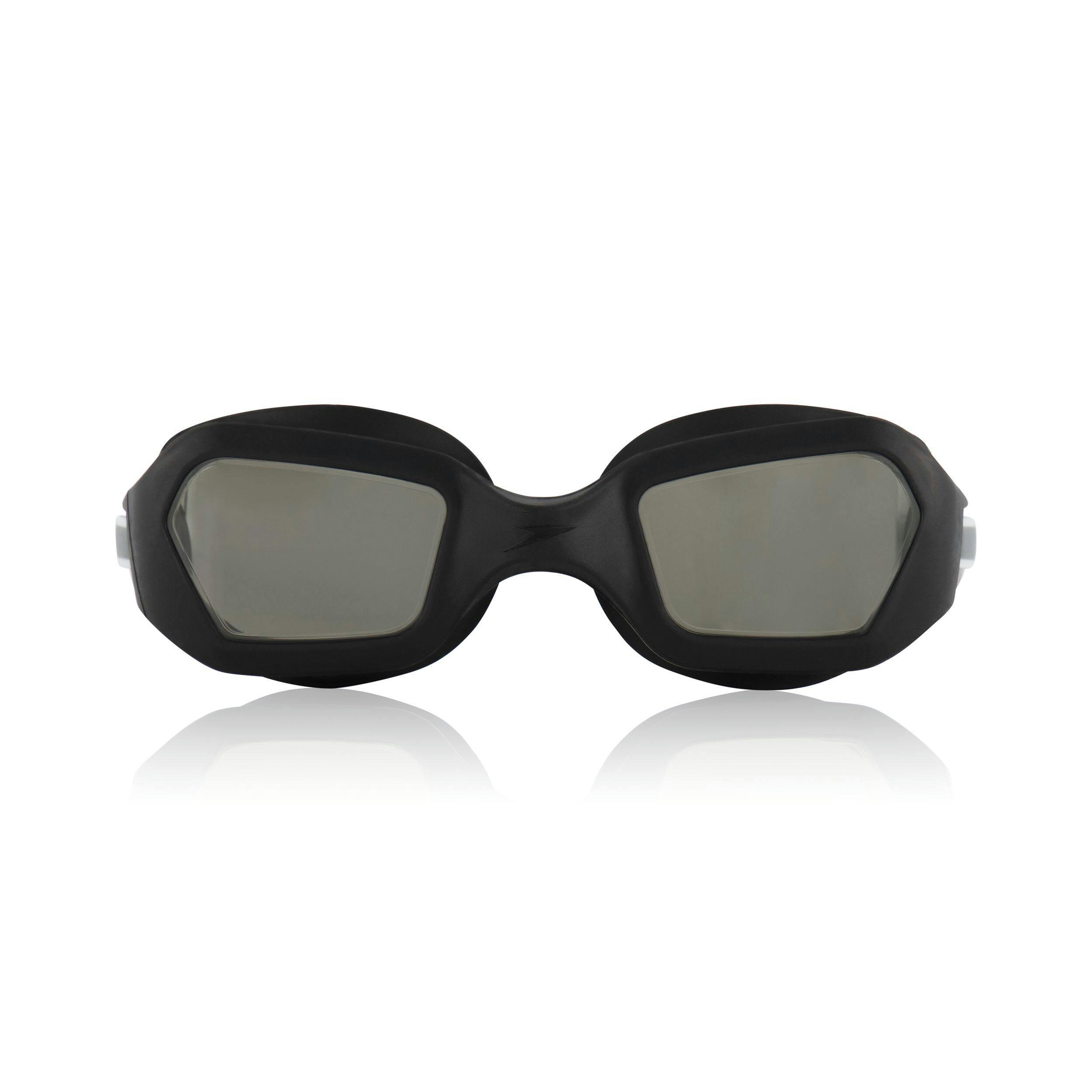 Speedo Anti-Fog UV-Protected Youth/Adult Swim Goggles, Black/Grey, Ages 14+