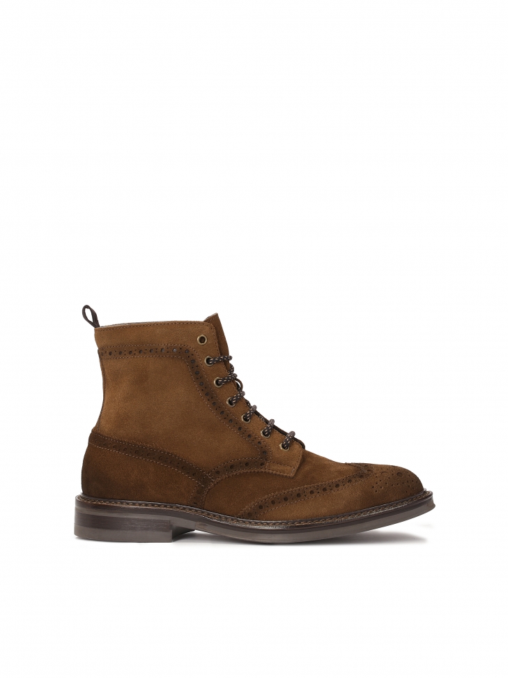 Suede embellished boots with lacing