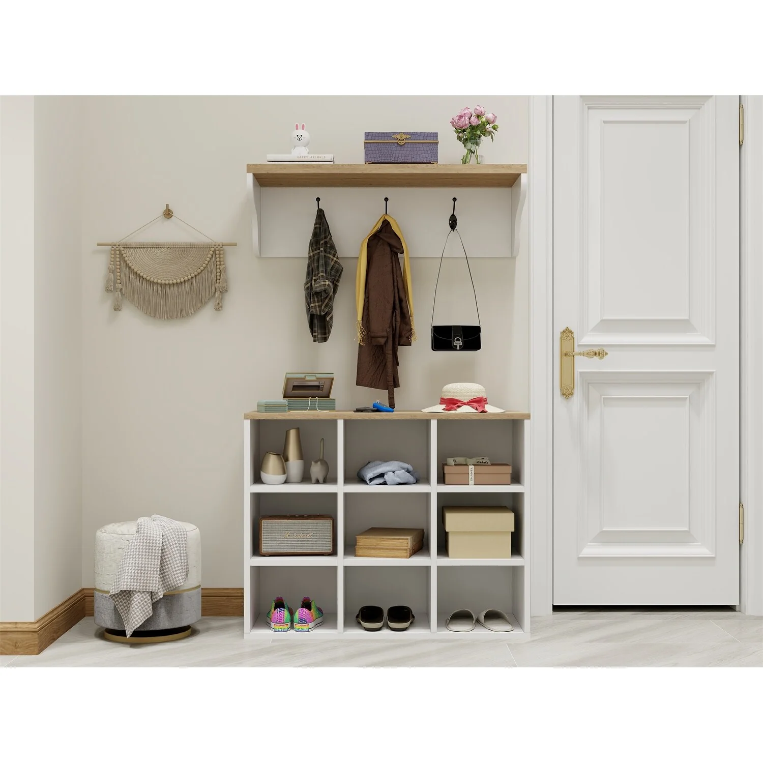 Hall Tree Shoe Bench with Storage