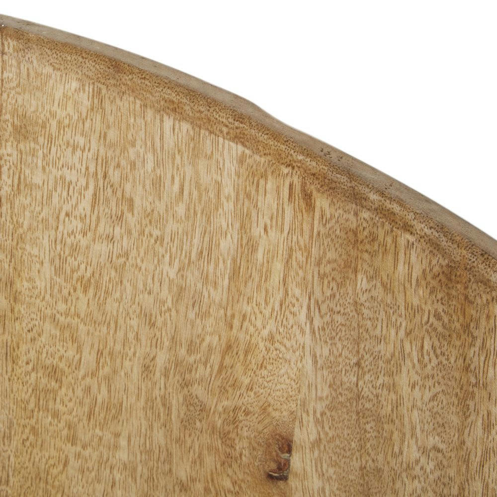 CAURIA - Horloge murale en bois de manguier marron et métal noir D91