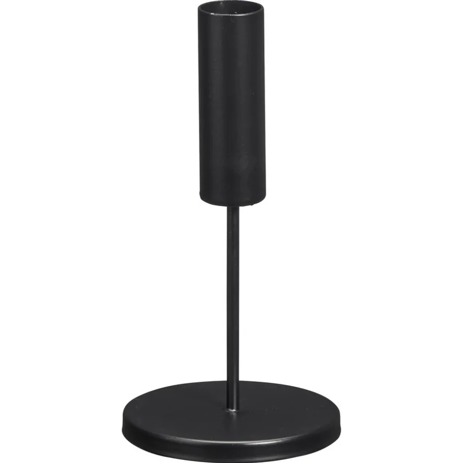 Kwantum Kandelaars | Kandelaars | Kandelaar Reims Zwart 17 Cm 017CM