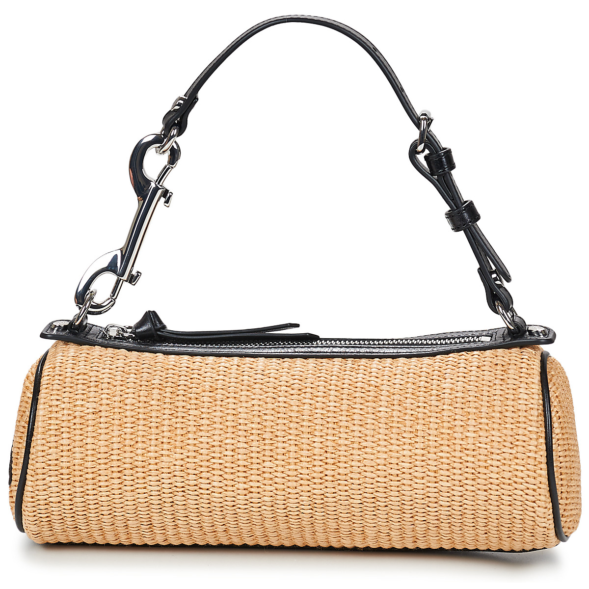 Vivienne Westwood - CINDY CYLINDER BAG - Raffia / Black