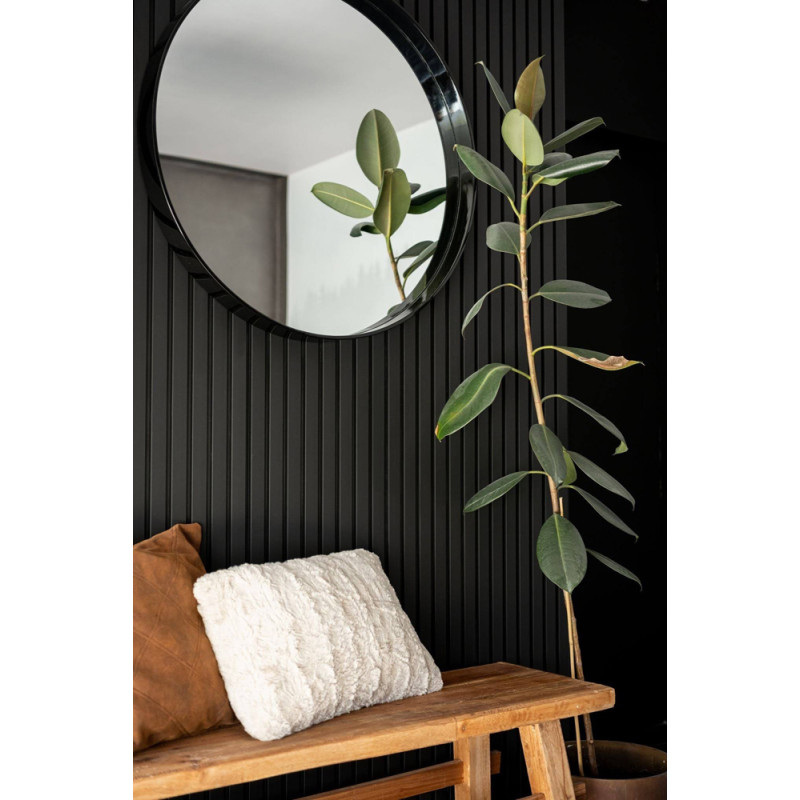 Lambris revêtu Latt noir mat 30 x 277 x 2 cm 2 pièces MAESTRO