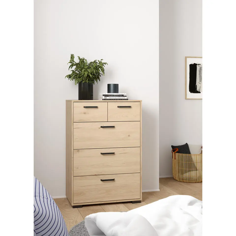 Ladekast Naturel - 70x40x102cm - Sofia