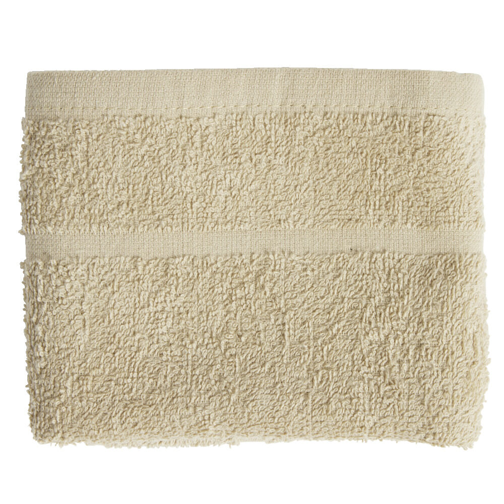 Lot de 2 torchons éponge coton beige 40x70cm