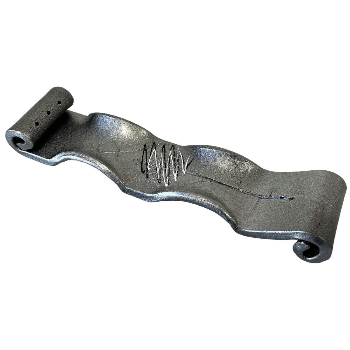 - Porte encens artisanal gris métallisé