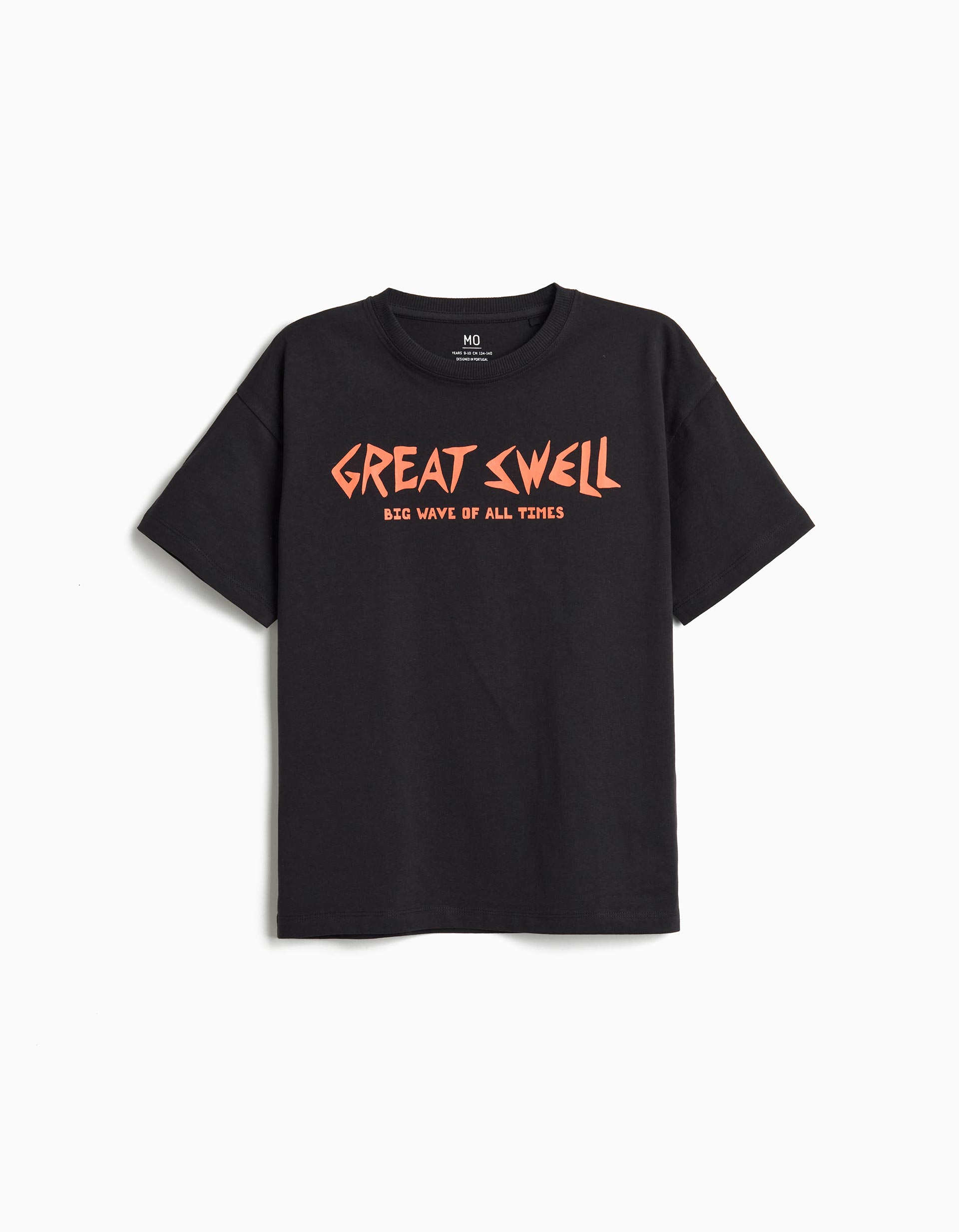 T-shirt Estampada, Menino, Preto
