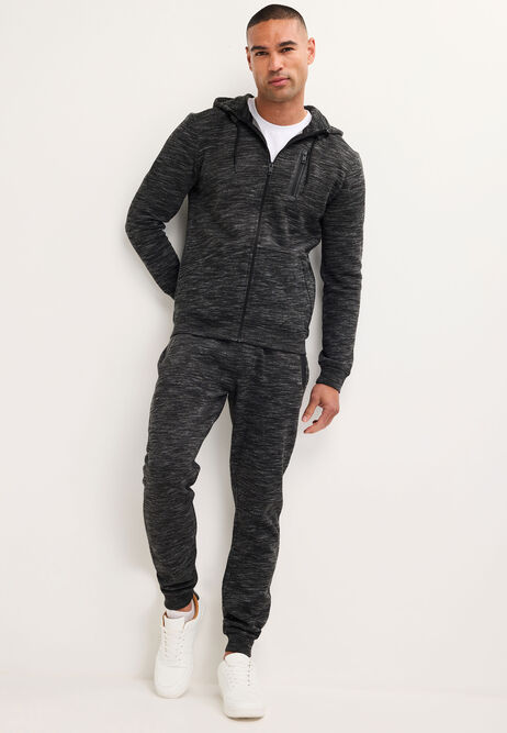 Mens Charcoal Textured Joggers