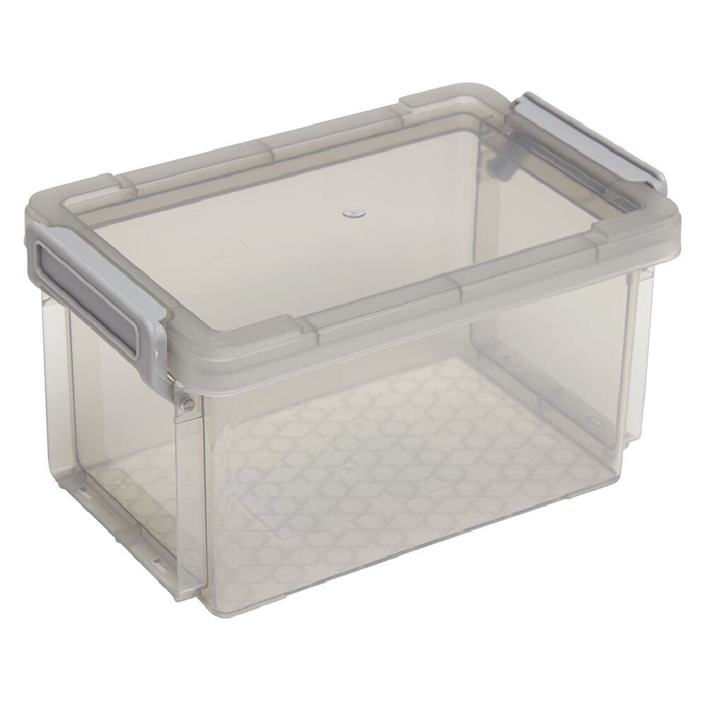 BoÎte de rangement plastique à clips 0,7 L gris