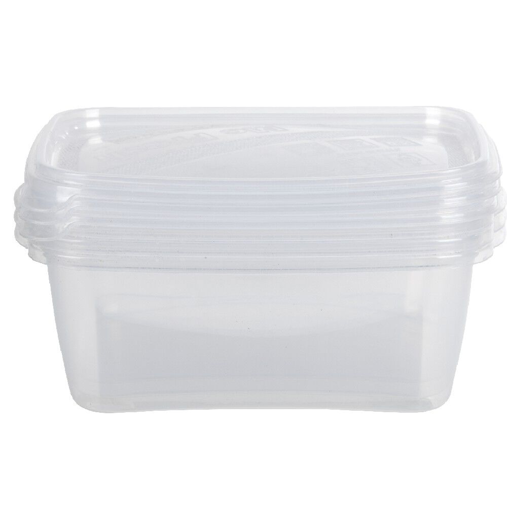 BoÎte alimentaire 1,2 L transparente x3