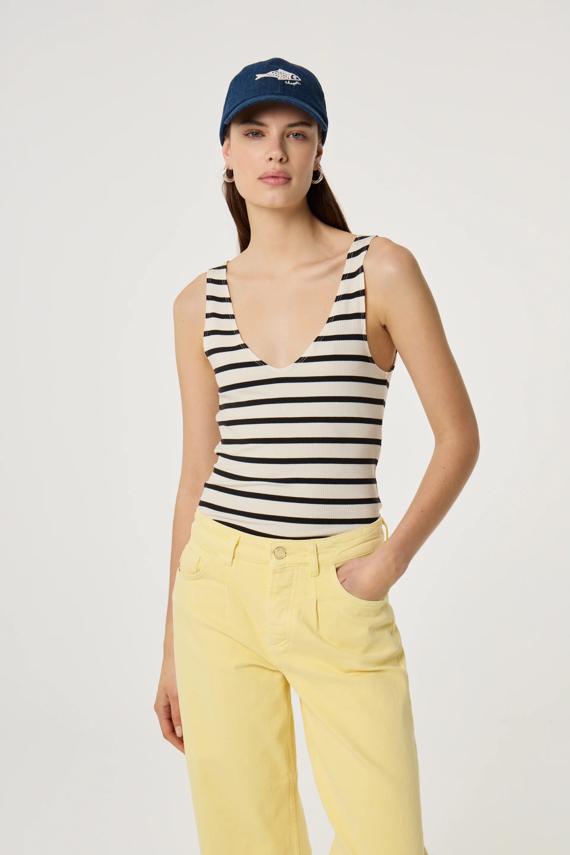 Lena Top | Black/Cosy White