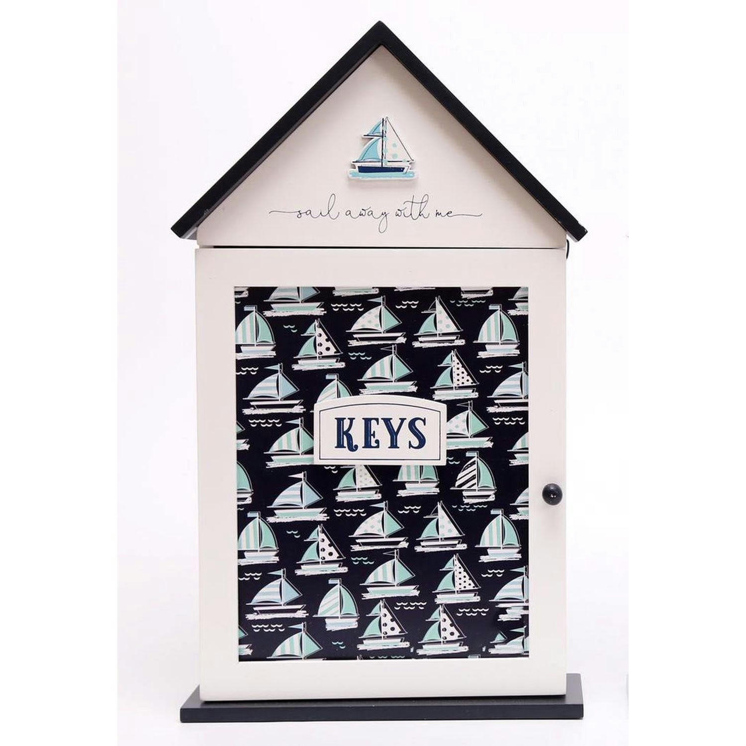 THÈME MER - Boîte à clés thème mer l. 17 x h. 26 cm bleu foncé