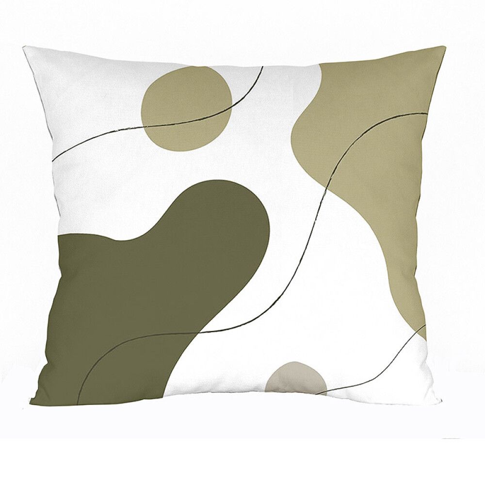 PYNTEPUTE TRYCK 696 45X45CM HVIT/OLIVENGRØNN