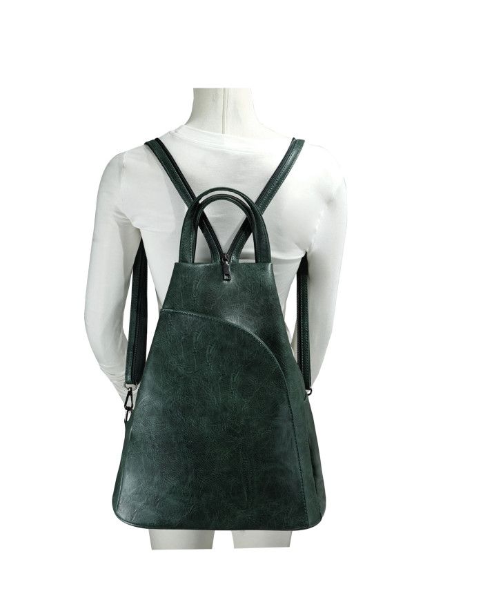 JFY 2 Exterior Zippered Pockets Backpack With Handle