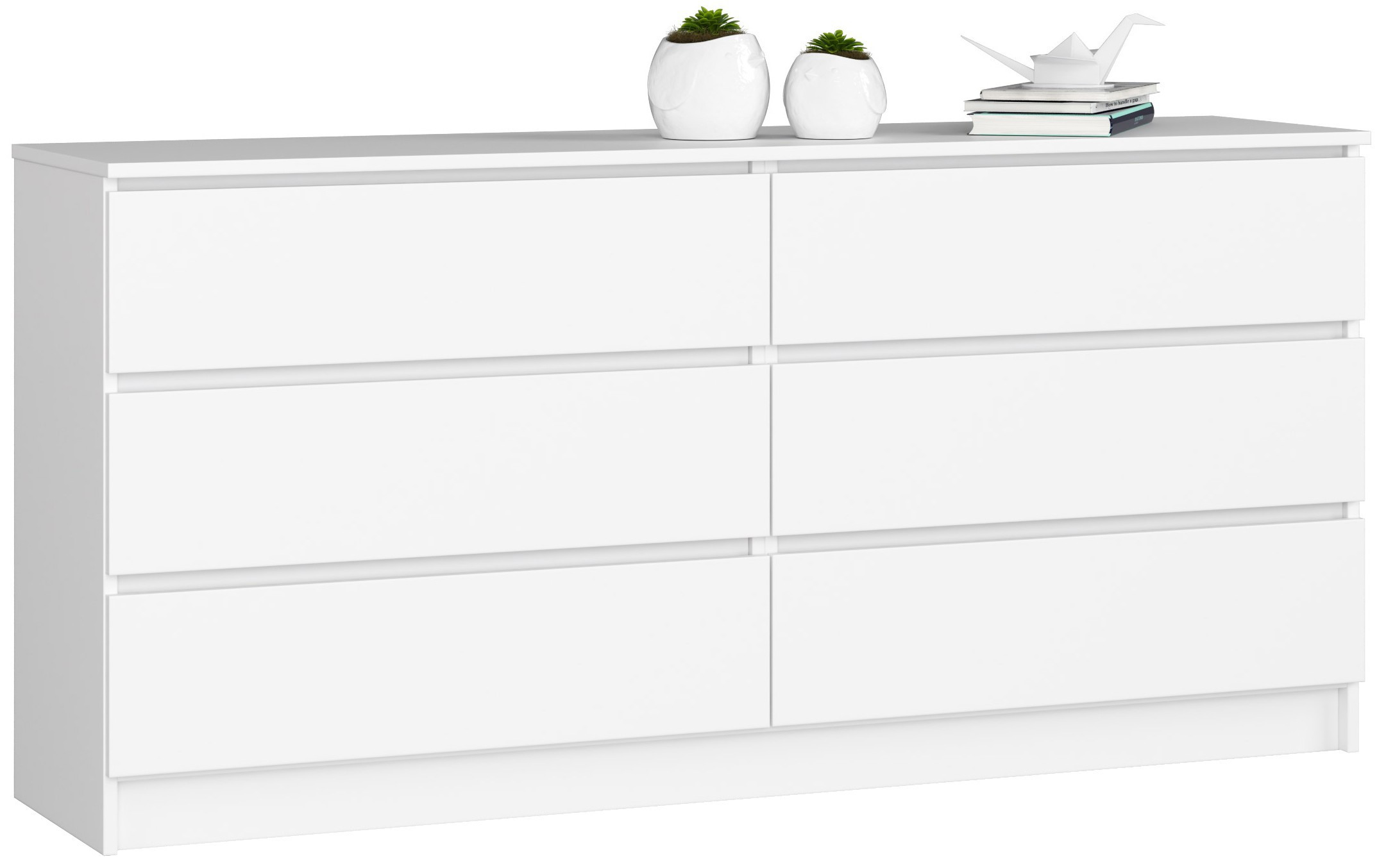 Komoda AKORD K160 Biała 160 cm Biały mat 160x40x77 cm
